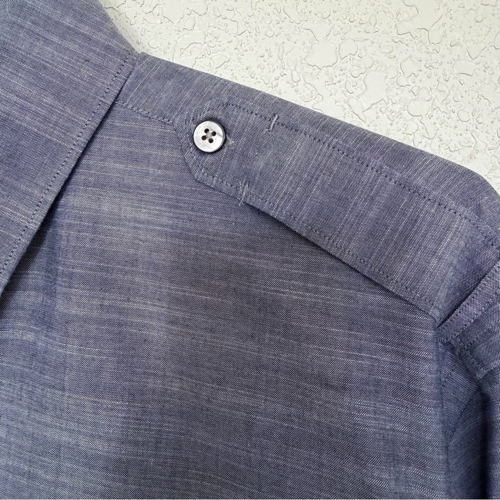 Express Fitted Button Down Shirt Men’s XL Gray Long Sleeve Cotton Casual Shirt - Picture 5 of 10